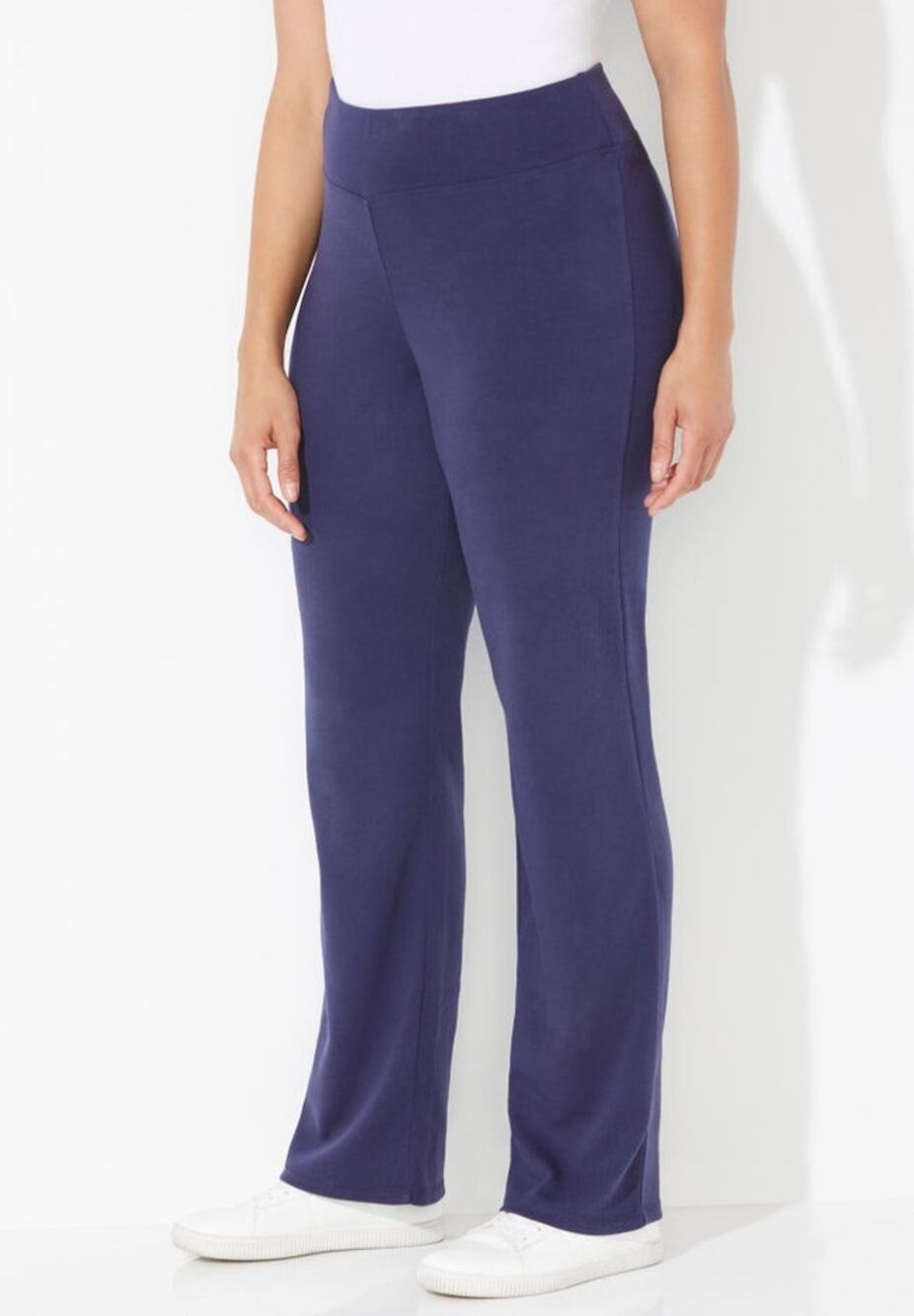 Catherines Pants 3X 26 28 Navy Blue Yoga Pull On Stretch